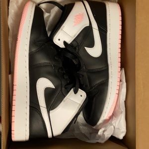 Pink and Black Jordans
